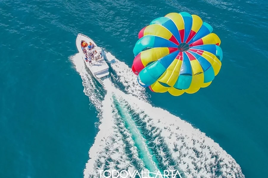 Parasailing adventure Puerto Vallarta aerial view