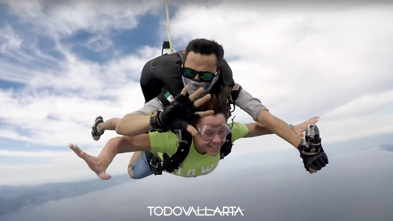First-time jumper with instructor