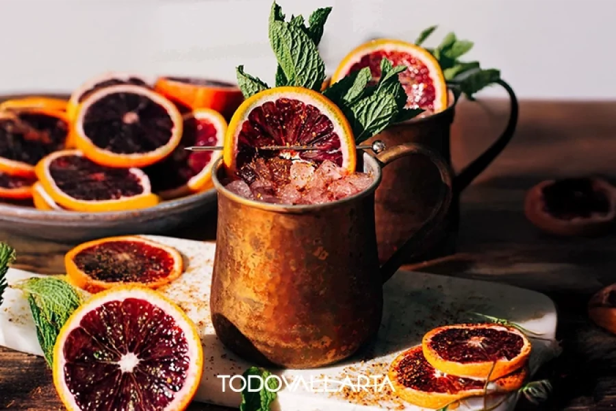 Blood orange mezcal drink featured in Mexology de noche tour